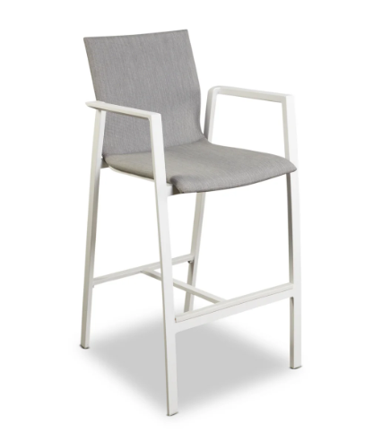 Mayfair (Bronte) Barstool - White | Charcoal