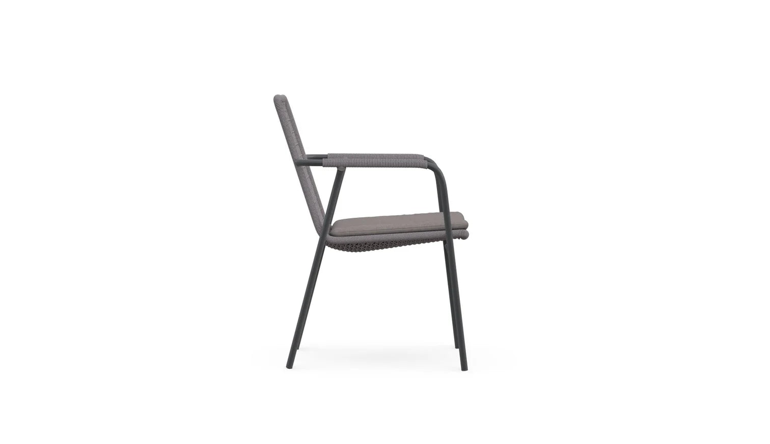 Milos Stackable Carver Chair | Aluminium & Rope