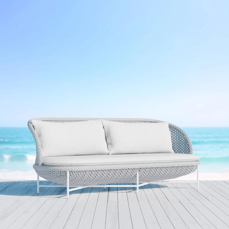 Montauk 7 Piece | Outdoor Lounge Setting | White Aluminium & Rope