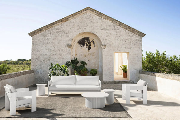 Mykonos 6 Piece | Outdoor Lounge Setting | White Aluminium & Rope