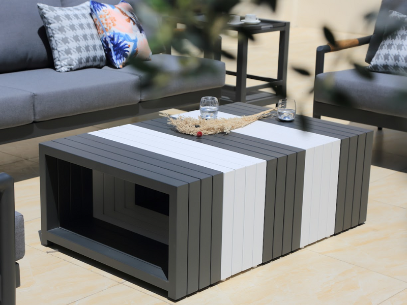 Piano Coffee Table White | Charcoal