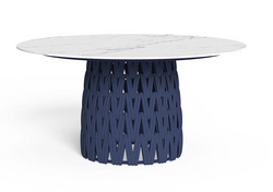 Swipe Outdoor Dining Table | Blue Aluminium & Rope (Copy)