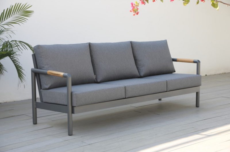 Tamarama 4 Pc Lounge | White | Charcoal | 3&2 Seater