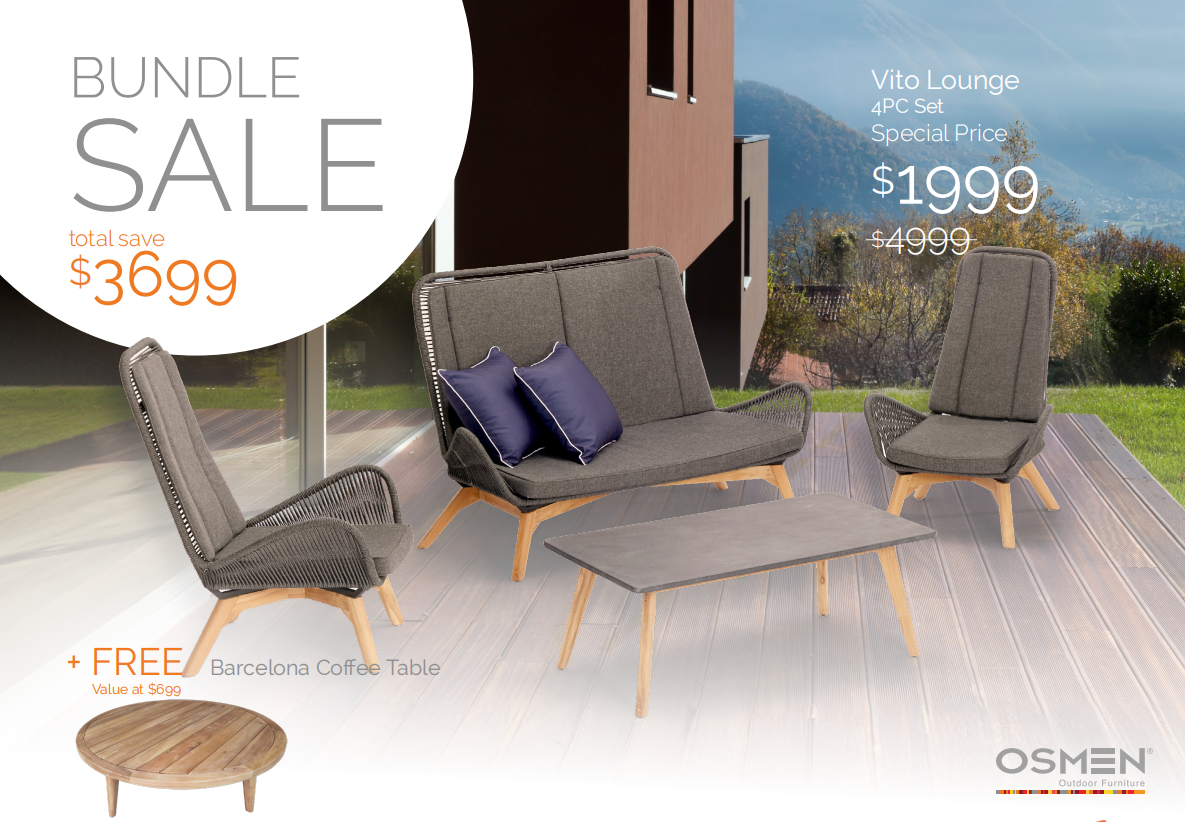 Vito 4 PC Lounge | Get Free Coffee Table