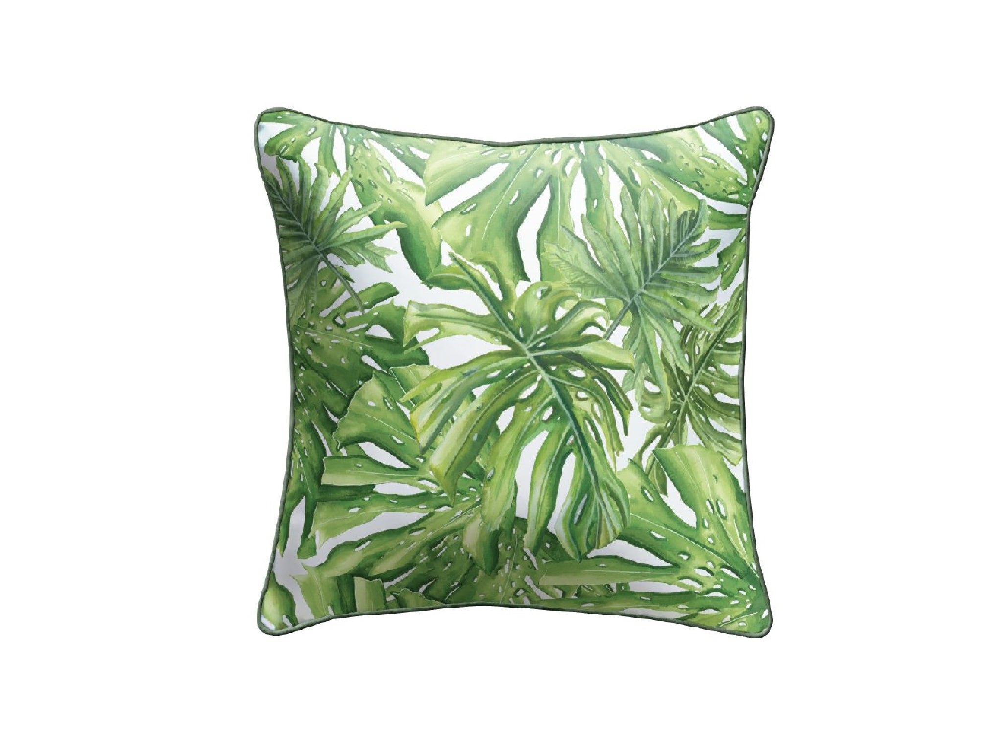 Katrina Read Outdoor Cushion- Sage Monstera Multi