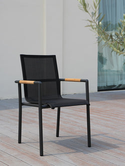 Tamarama Carver Chair | Charcoal Aluminium