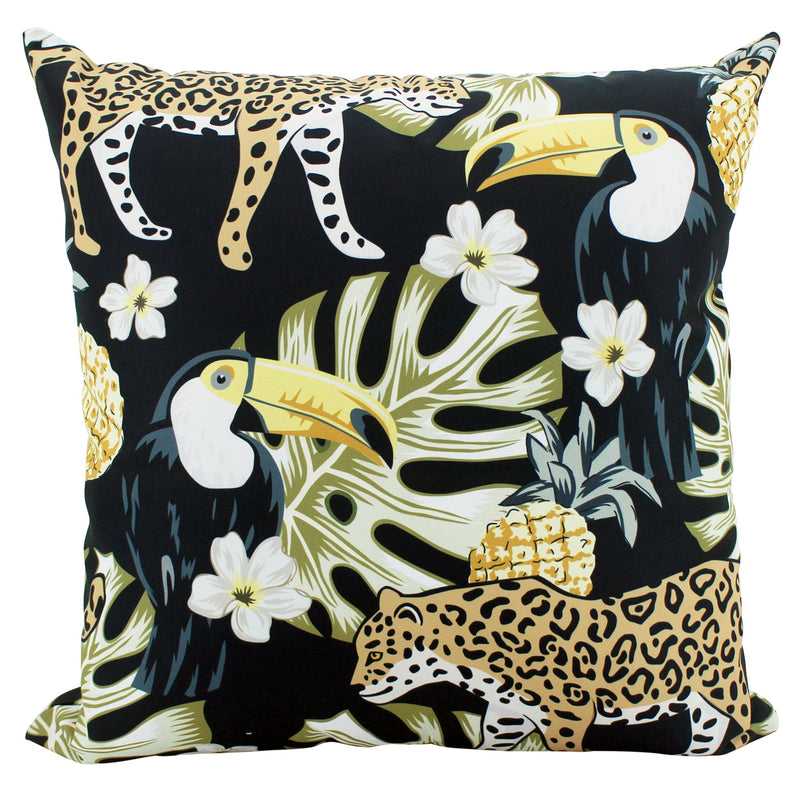 NF Outdoor Cushion- Leopard Black