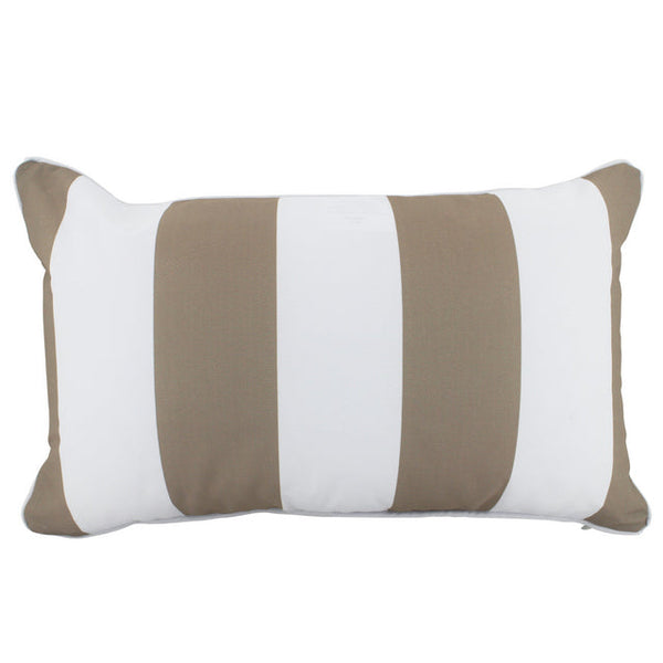 NF Outdoor Cushion- Latte Stripe Lumbar 30x50