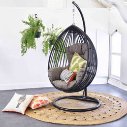 Cocoon Premium Solarfast® wicker hanging Egg chair HANGING EGG Nest - OSMEN OUTDOOR FURNITURE-Sydney Metro Free Delivery