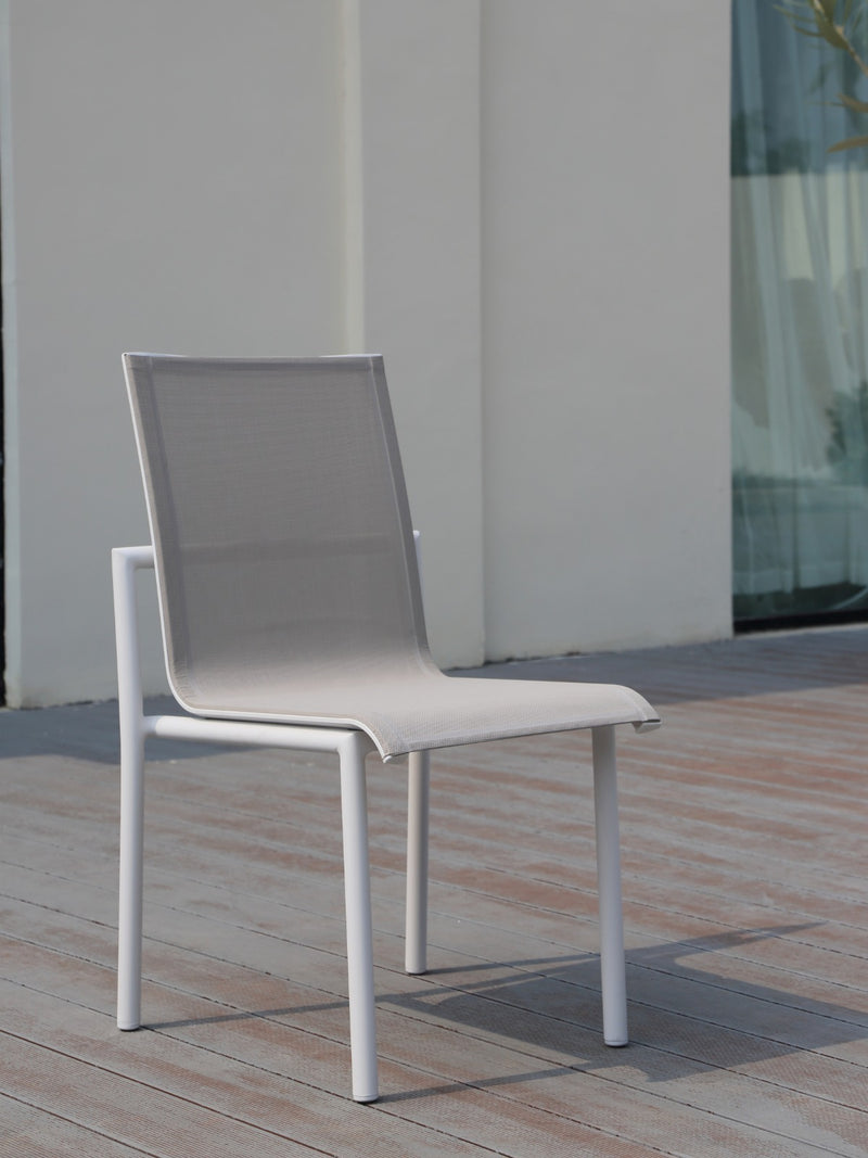 Tamarama Dining Chair | White Aluminium