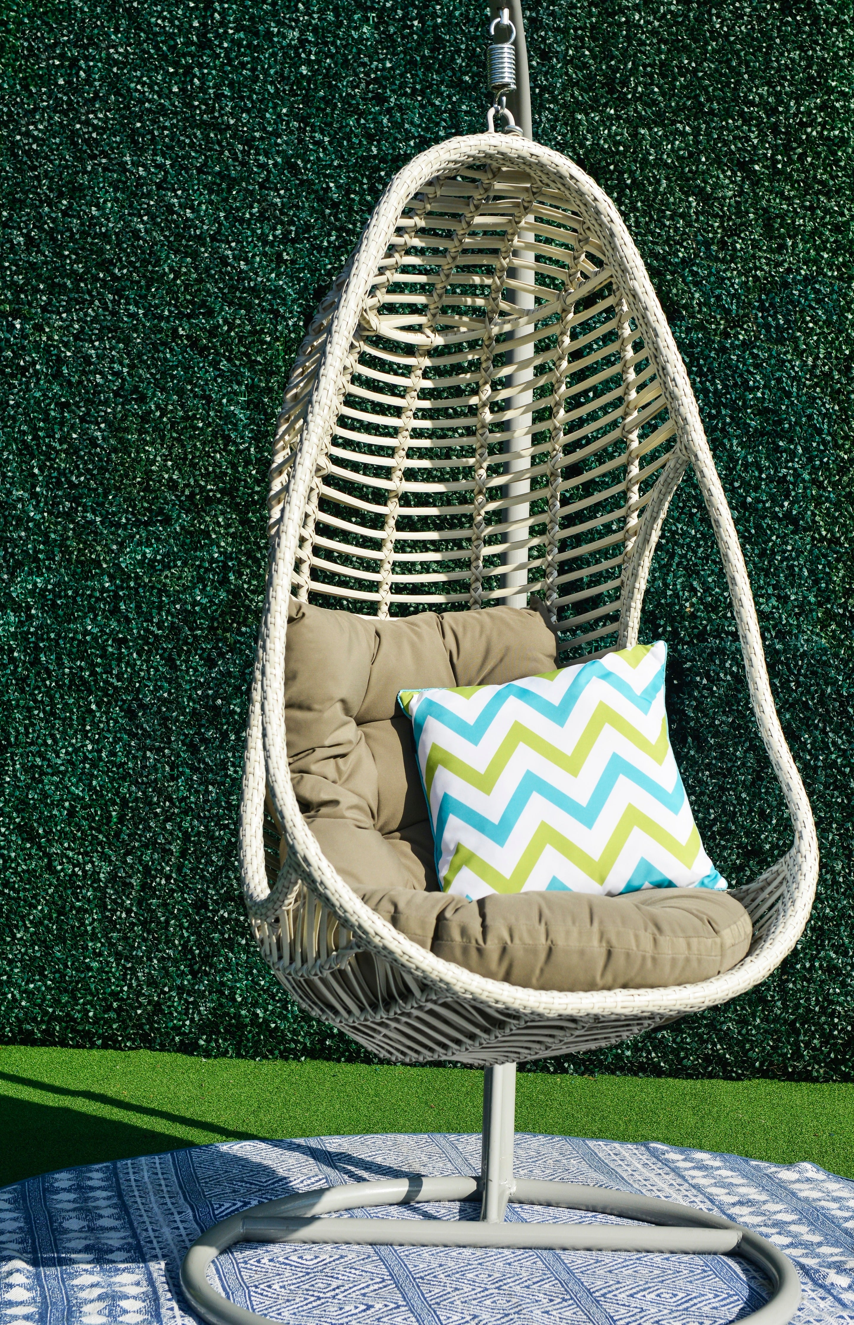 Canna Premium PE® Wicker Hanging Egg Chair HANGING EGG Nest - OSMEN OUTDOOR FURNITURE-Sydney Metro Free Delivery