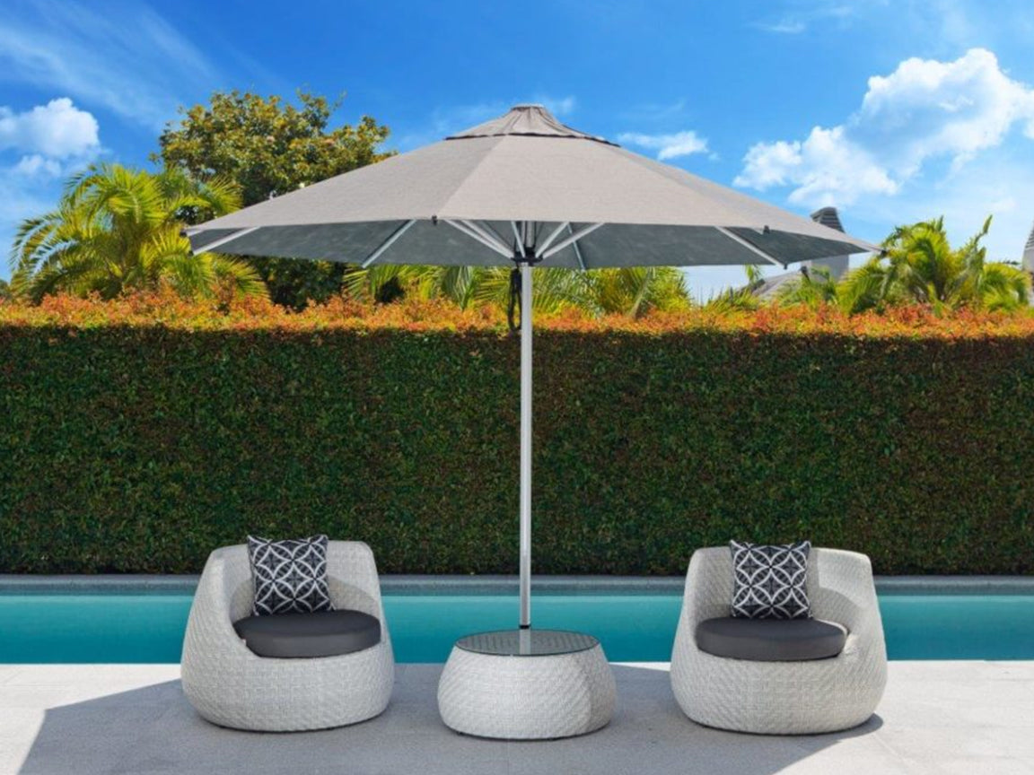 Monaco 3M Square Premium Patio Umbrella - 100% Solution Dyed Poly-Olefin Canvas