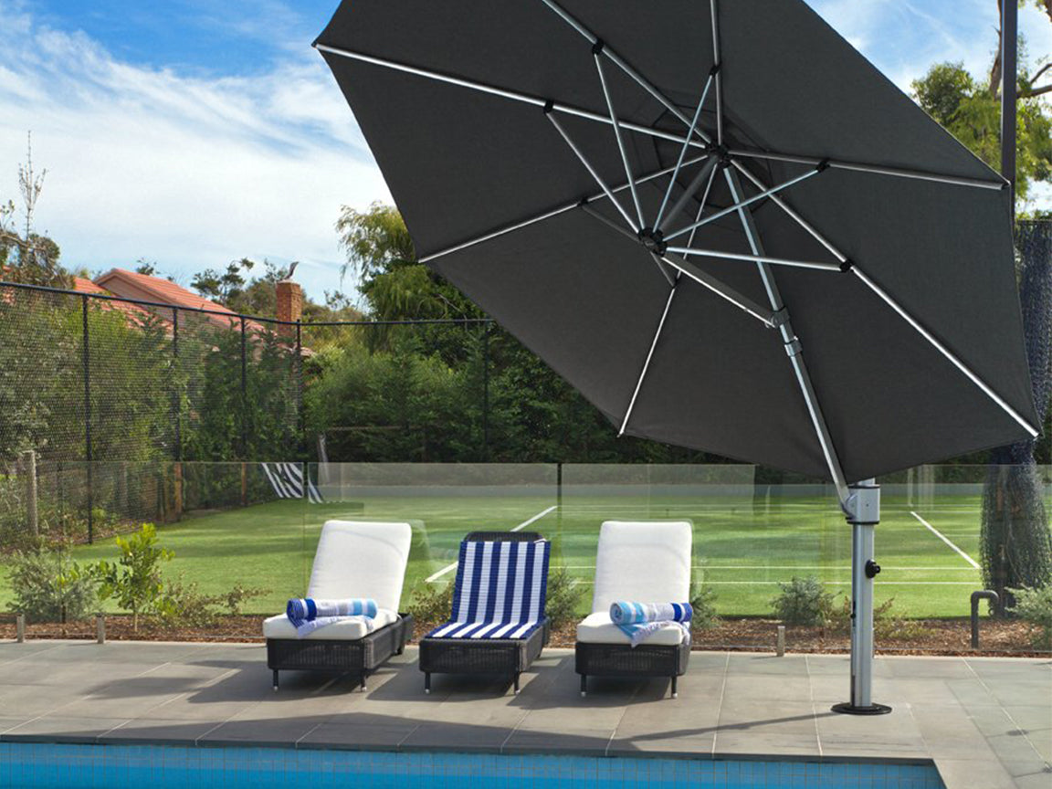Eclipse Premium Cantilever Umbrella (3m square & 3.5m square & 4m octagonal & 4x3m Rectangle)