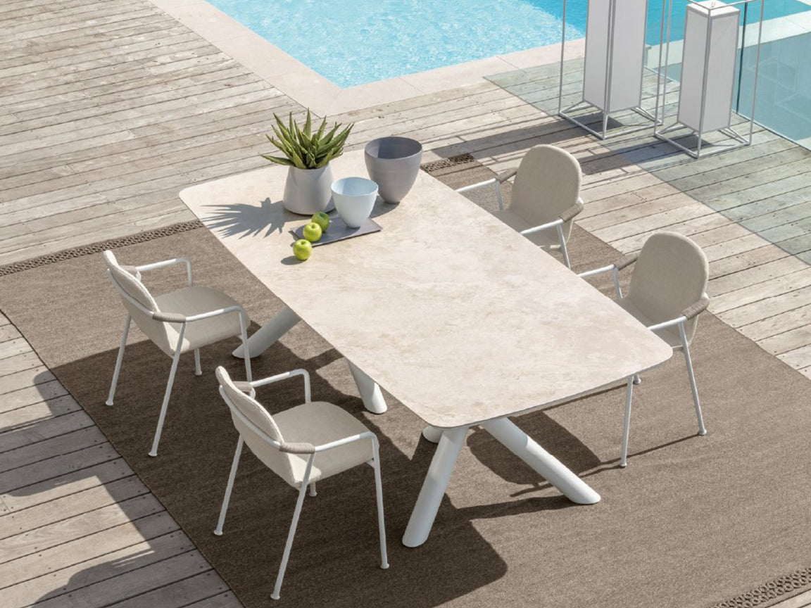 Coral Italian Ceramic Dining Table