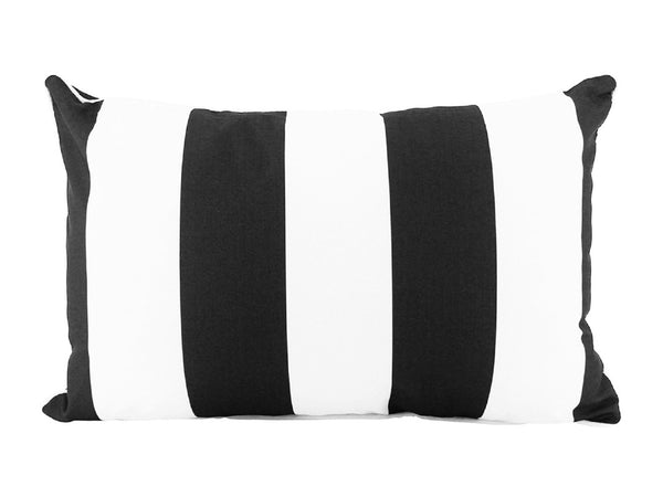 NF Outdoor Cushion- Black Stripe Lumbar