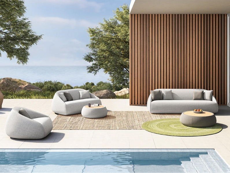Outdoor furniture by the pool